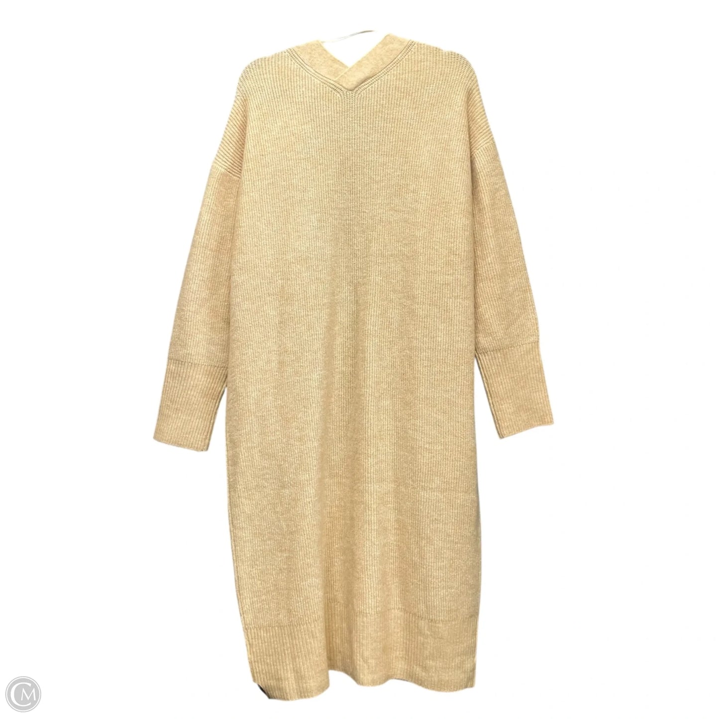 Sweater Cardigan By West Bound In Tan, Size: 1x