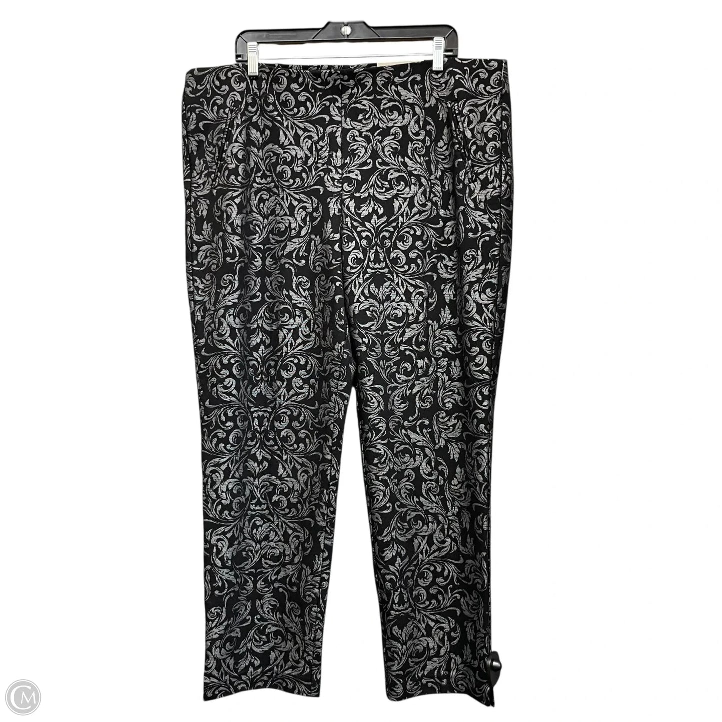 Pants Leggings By Chicos In Black & Grey, Size: 18