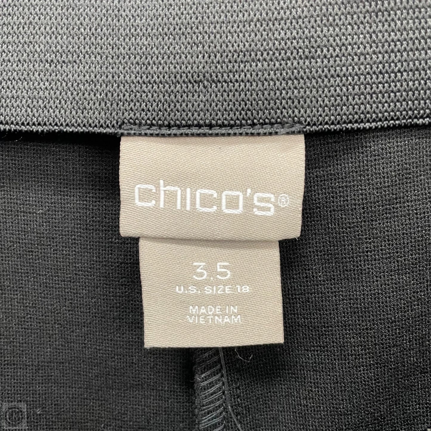 Pants Leggings By Chicos In Black & Grey, Size: 18