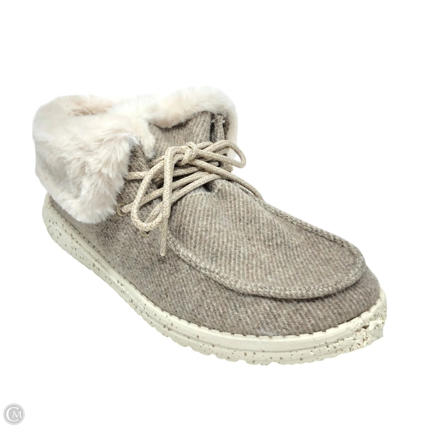 Shoes Flats By Hey Dude In Grey, Size: 9