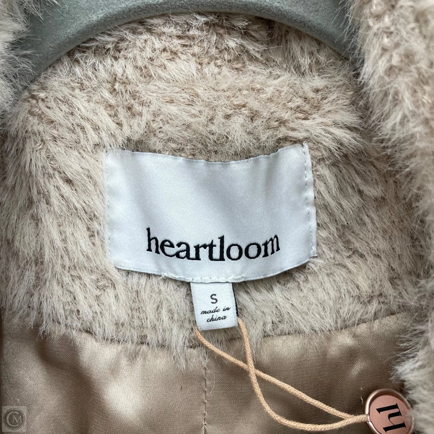 Coat Peacoat By Heartloom In Beige, Size: S