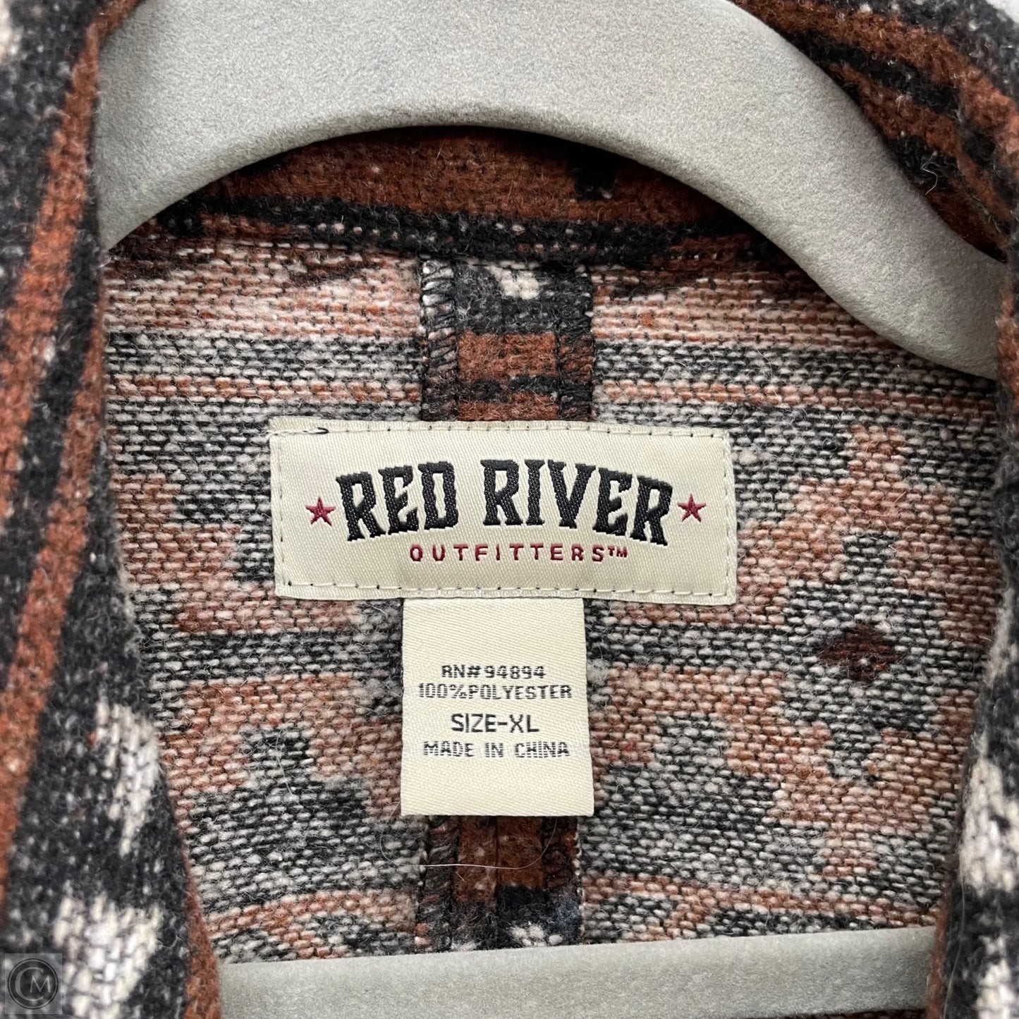 Jacket Shirt By Clothes Mentor In Black & Brown, Size: Xl