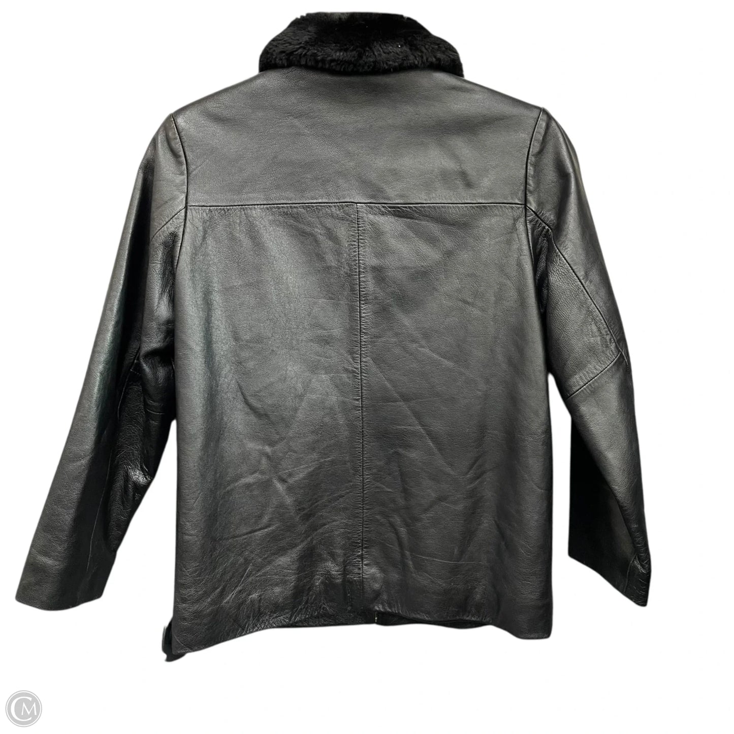 Jacket Leather By Cherokee In Black, Size: L