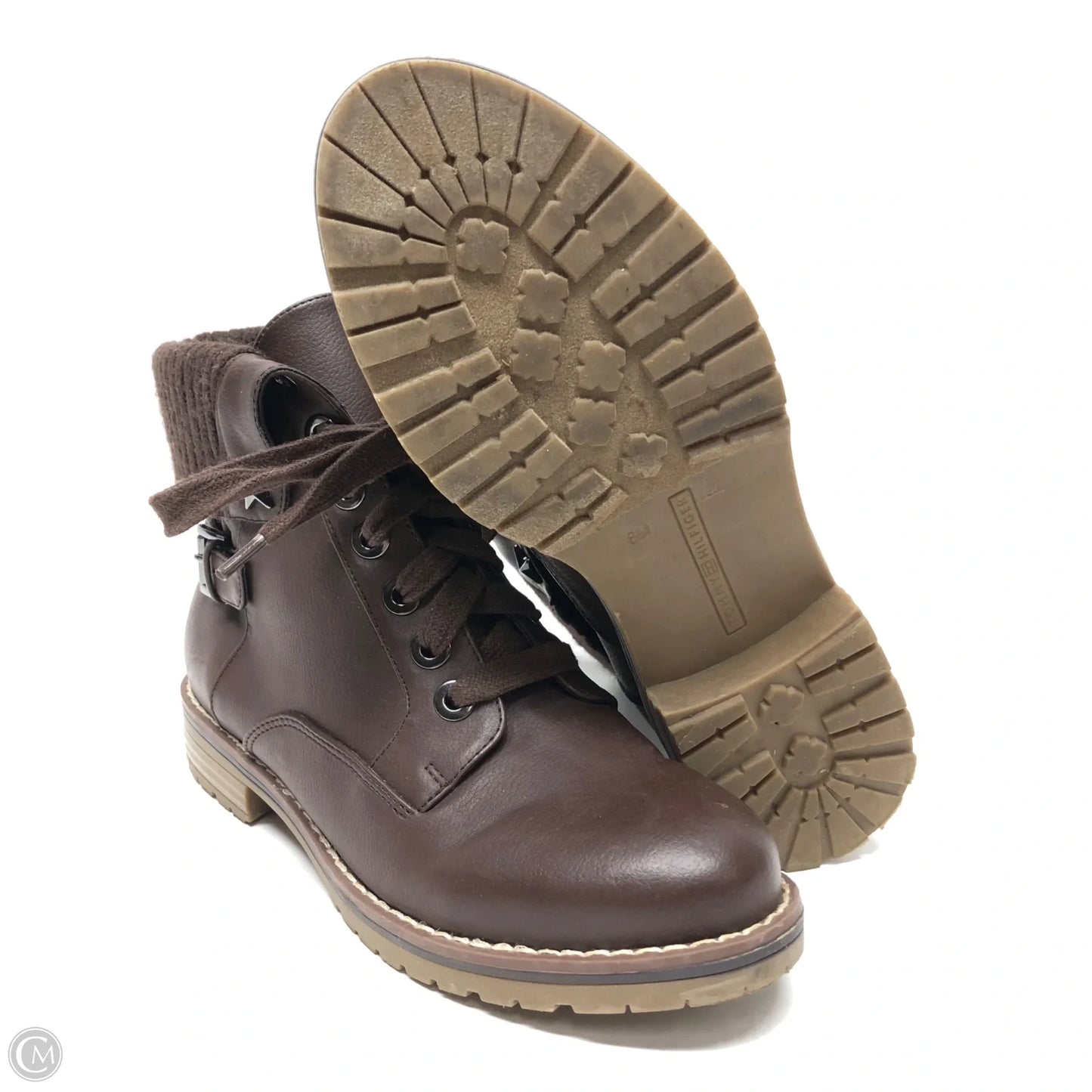 Boots Ankle Flats By Tommy Hilfiger In Brown, Size: 8