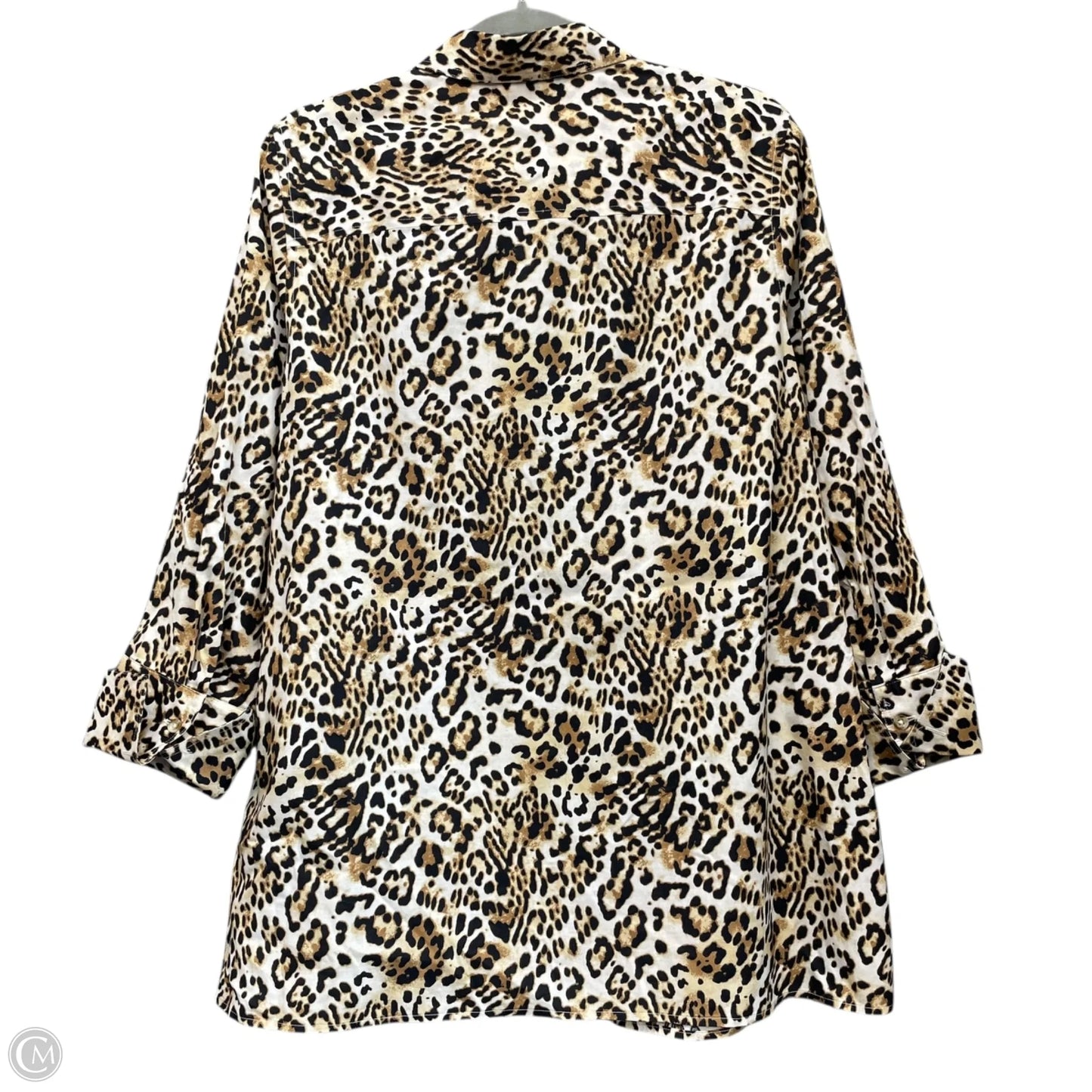 Tunic 3/4 Sleeve By Chicos In Animal Print, Size: L