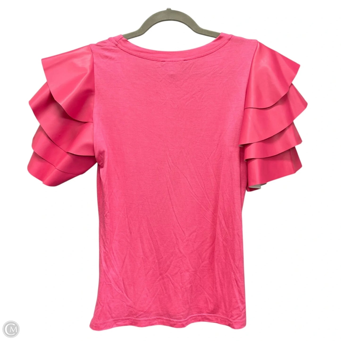 Top Short Sleeve By Gracia In Pink, Size: M