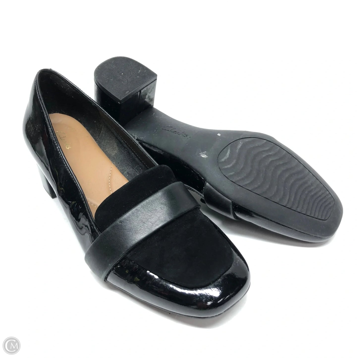 Shoes Heels Block By Clarks In Black, Size: 6.5