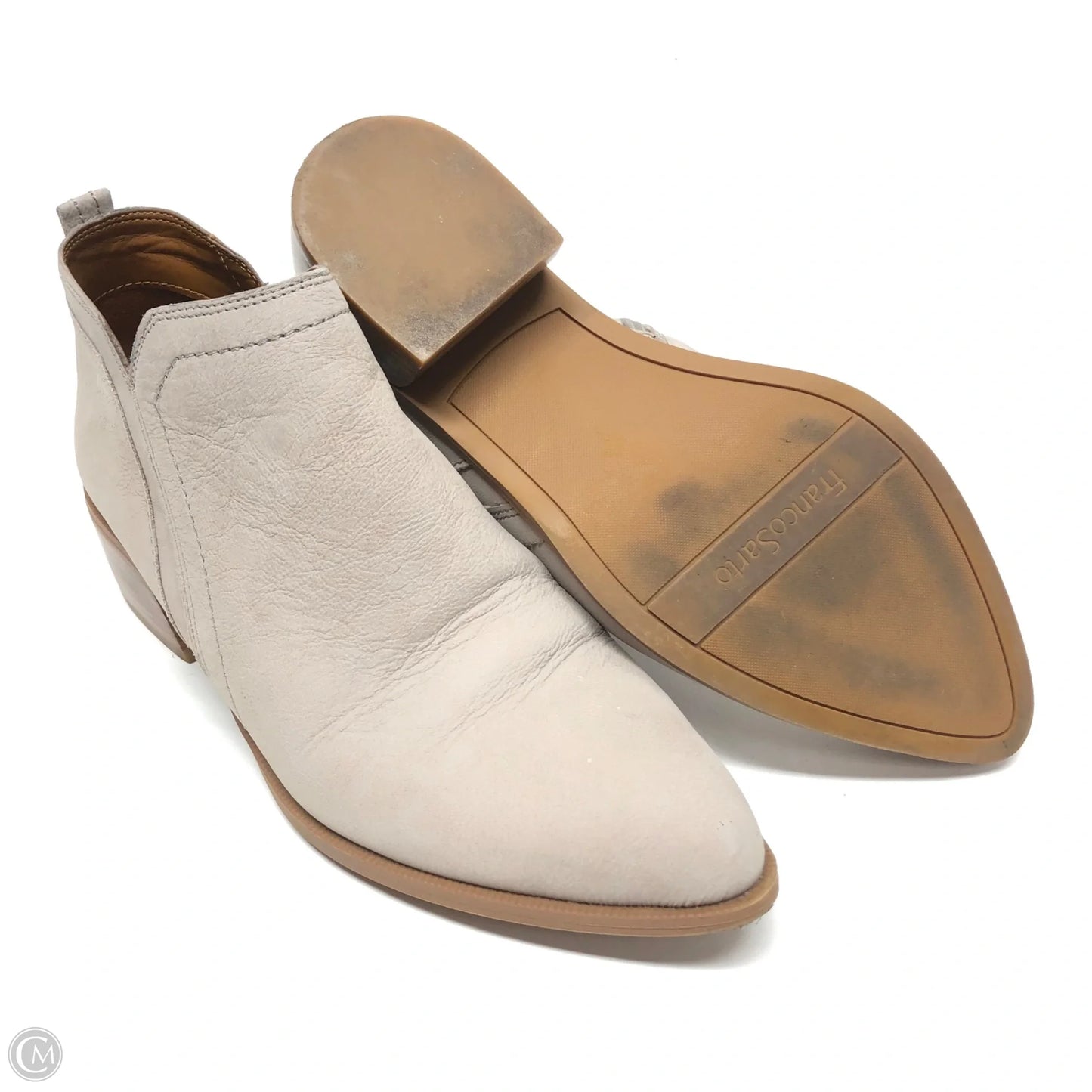 Boots Ankle Heels By Franco Sarto In Grey, Size: 8