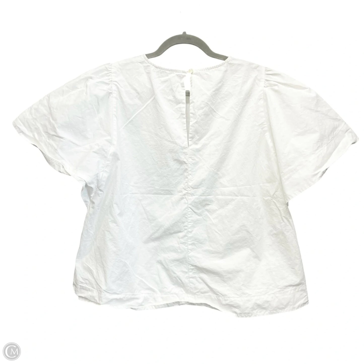 Top Short Sleeve Designer By Kate Spade In White, Size: L