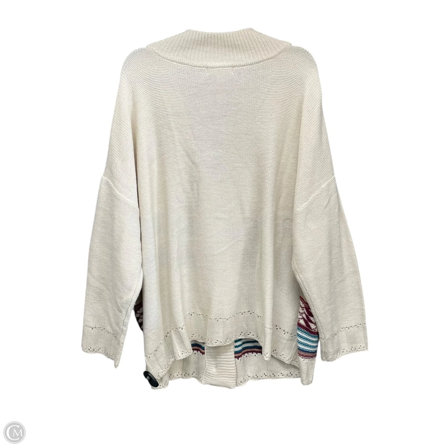 Sweater Cardigan By Woman Within In Cream, Size: 3x