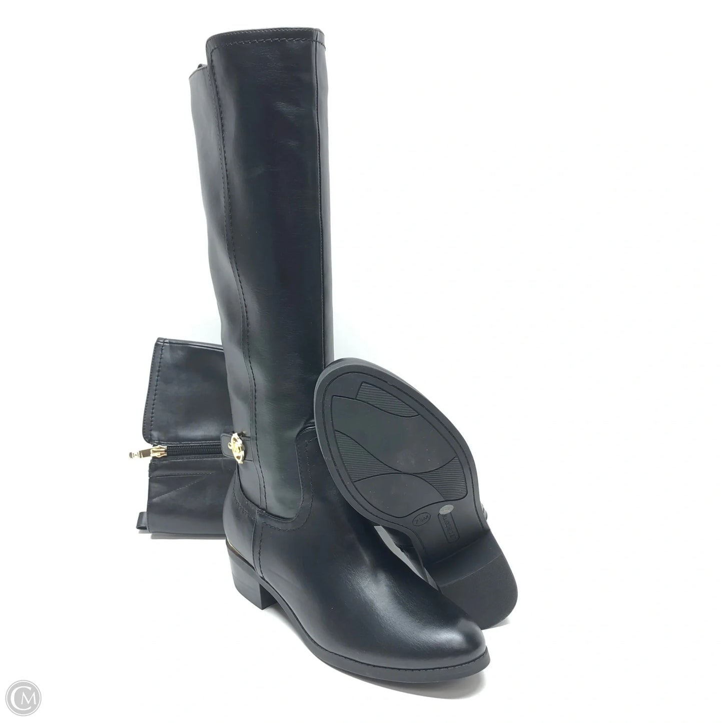 Boots Knee Heels By Liz Claiborne In Black, Size: 7.5