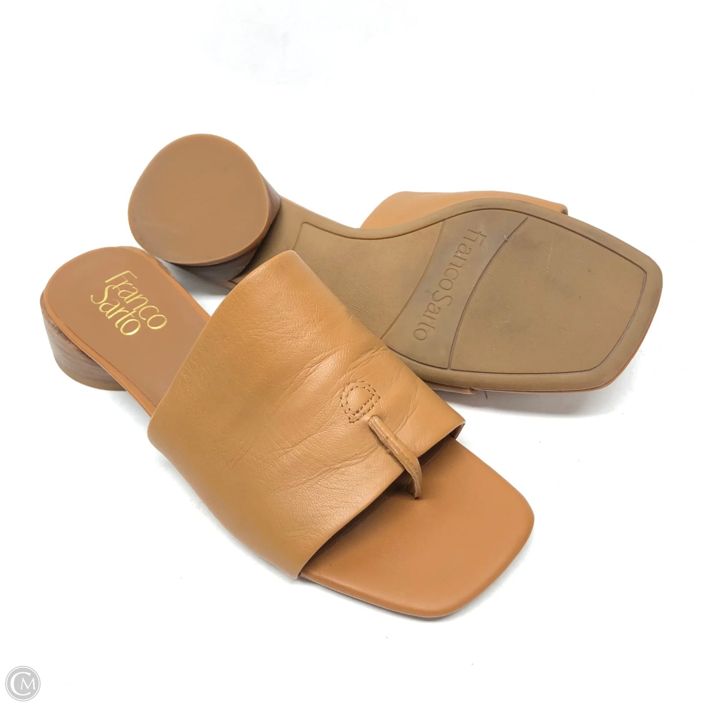 Sandals Heels Block By Franco Sarto In Brown, Size: 7