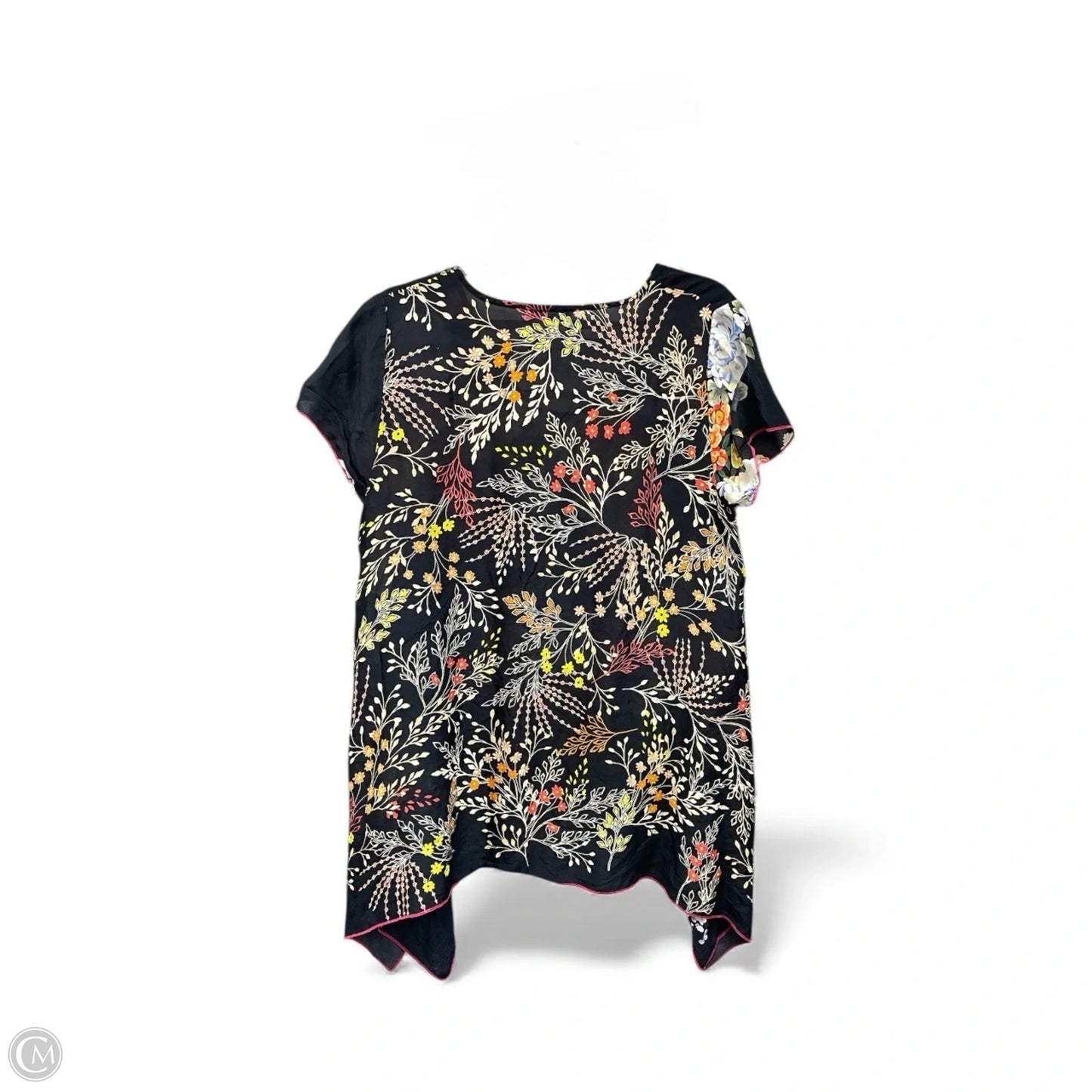 Top Short Sleeve By Johnny Was In Blue & Yellow, Size: S