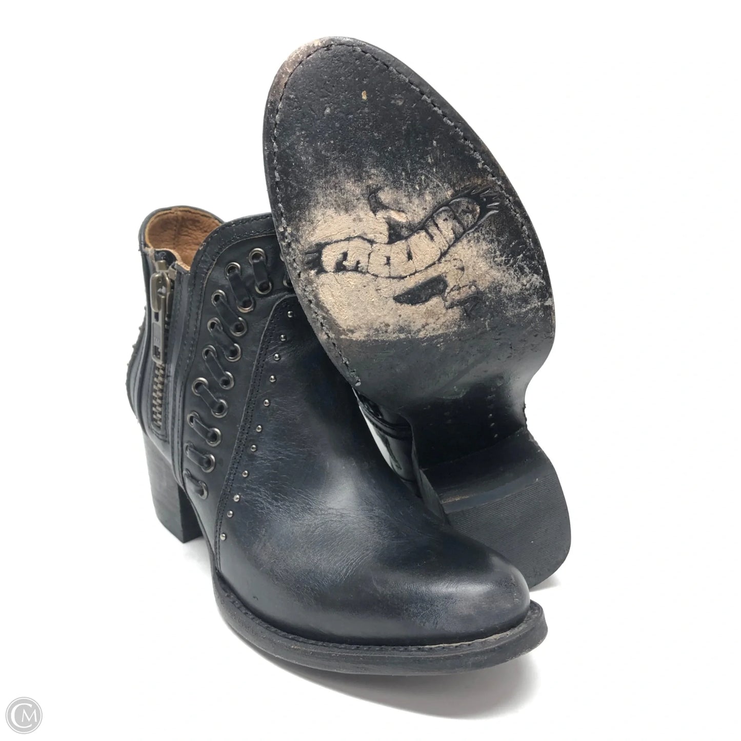 Boots Ankle Heels By Freebird In Black, Size: 6