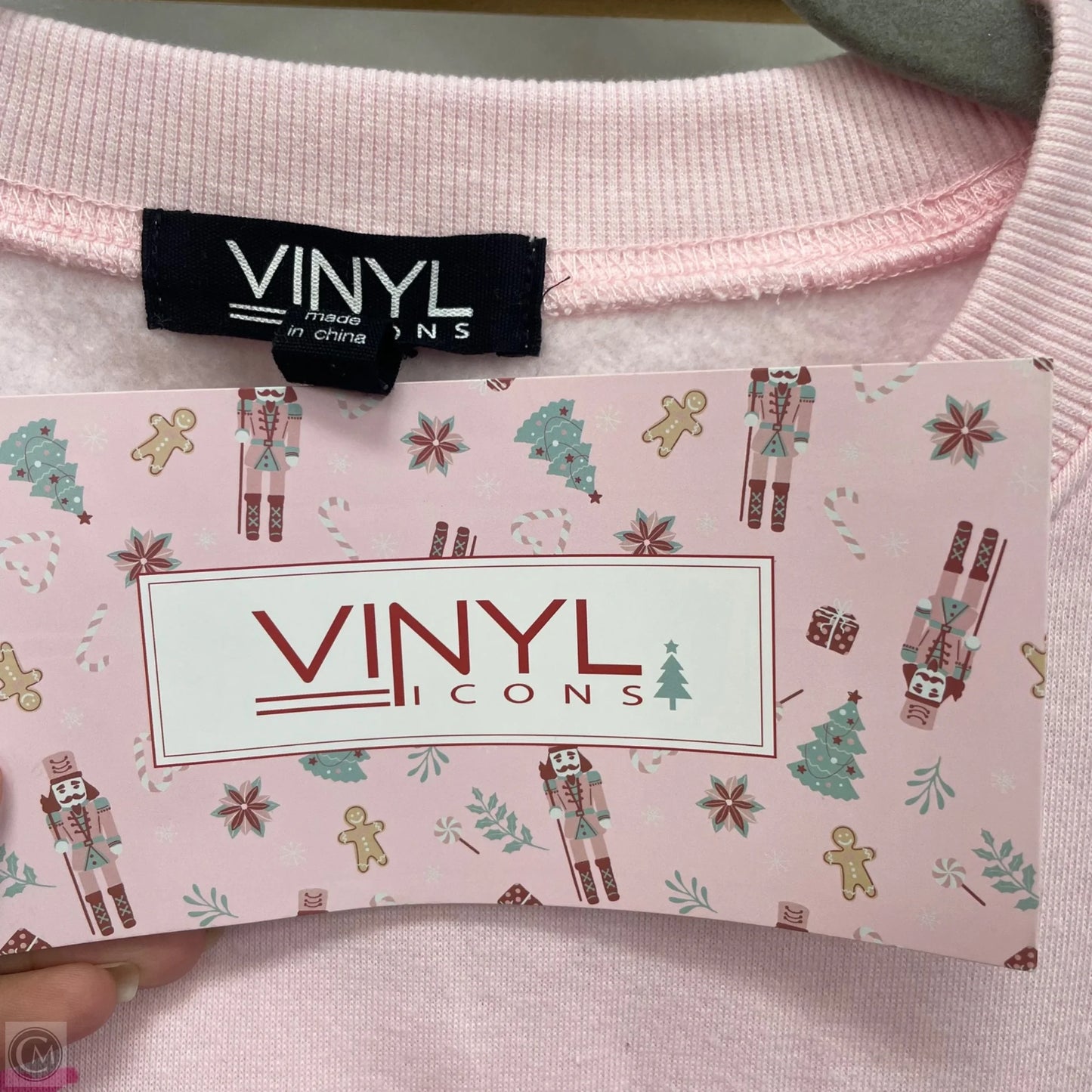 Sweatshirt Crewneck By Clothes Mentor In Pink, Size: L