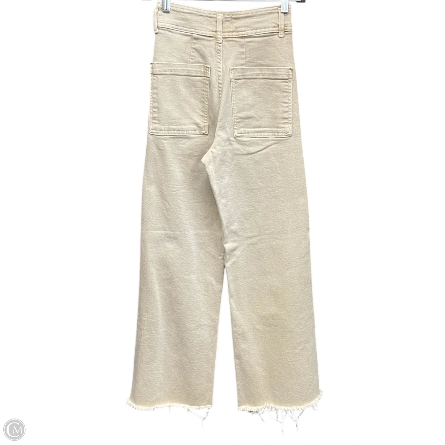 Jeans Wide Leg By Zara In Beige, Size: 0