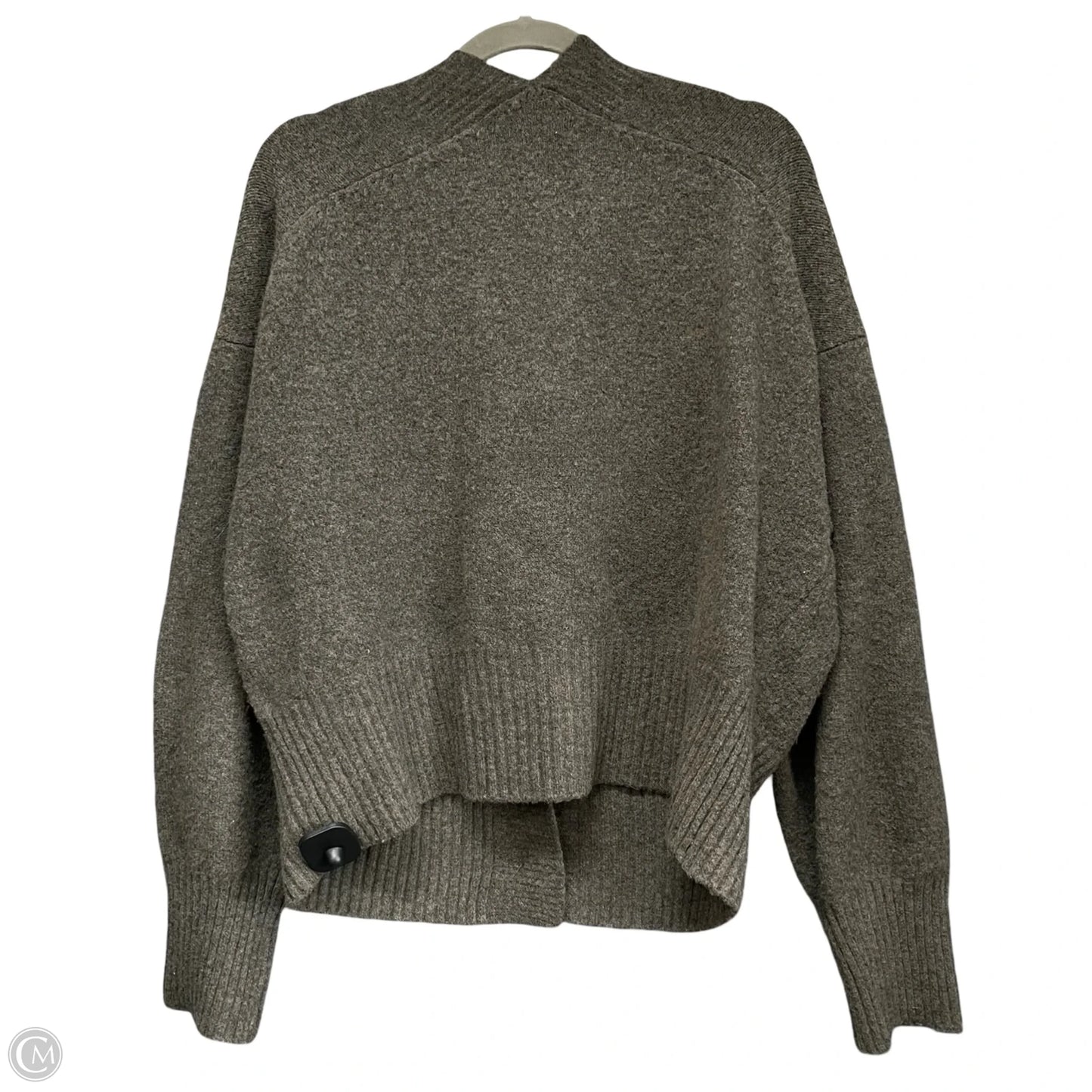 Sweater Cardigan By H&m In Grey, Size: L