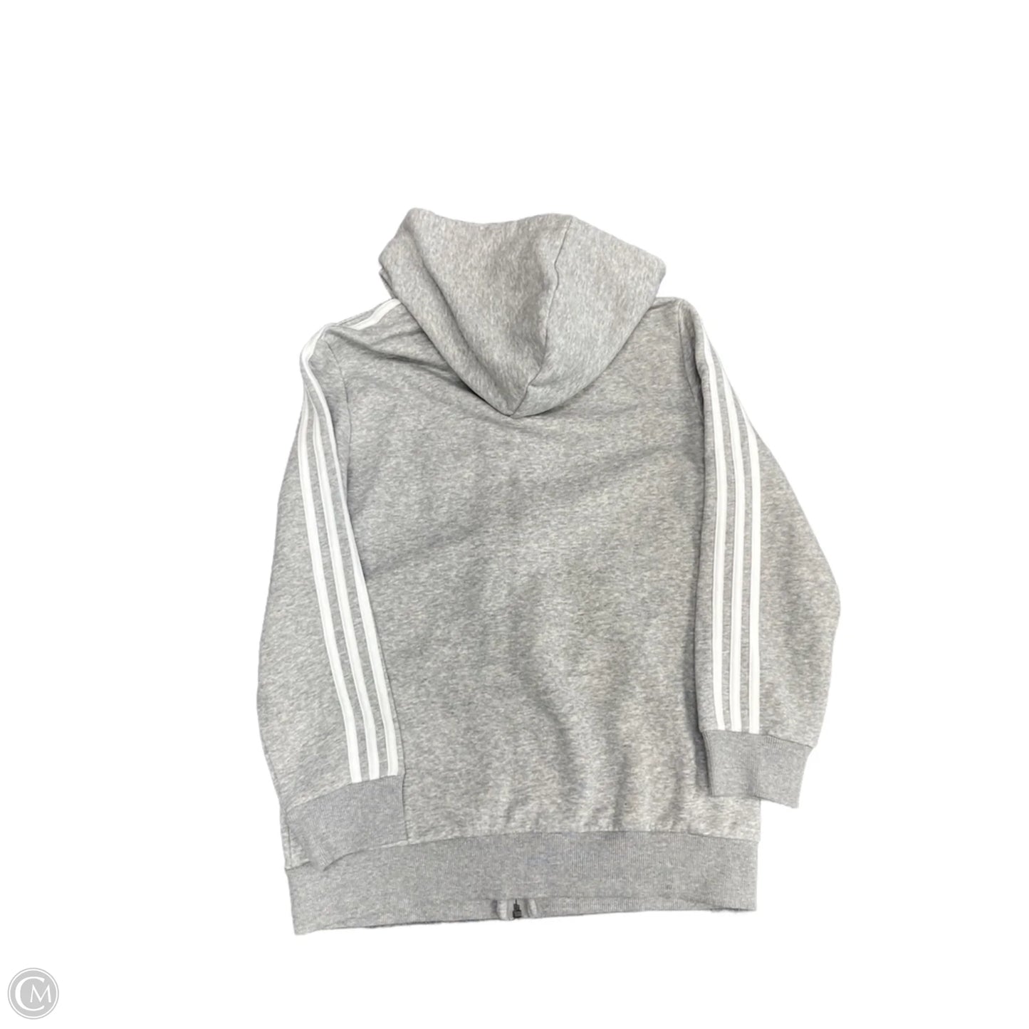 Sweatshirt Hoodie By Adidas In Grey, Size: M