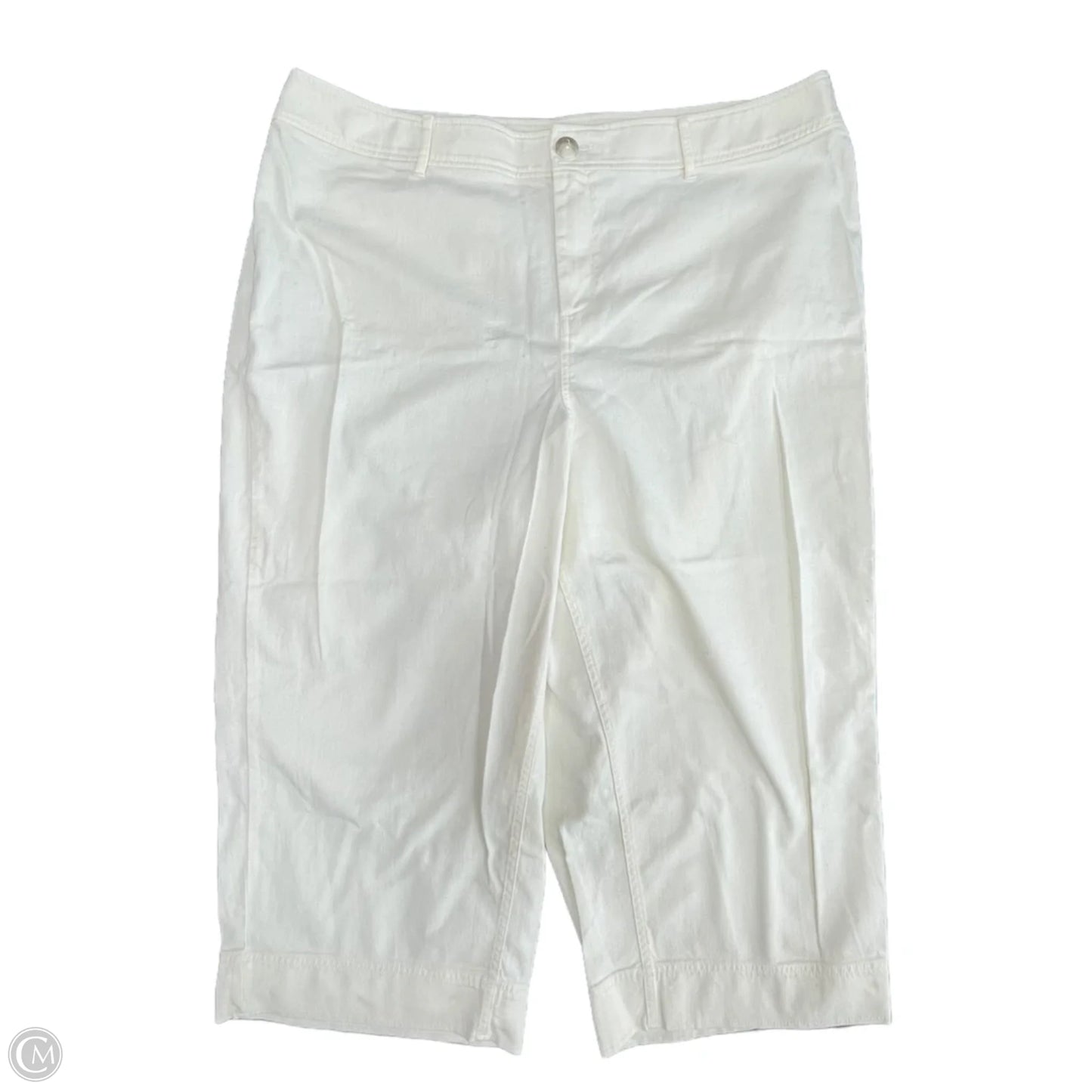 Pants Cropped By Loft In Ivory, Size: 22