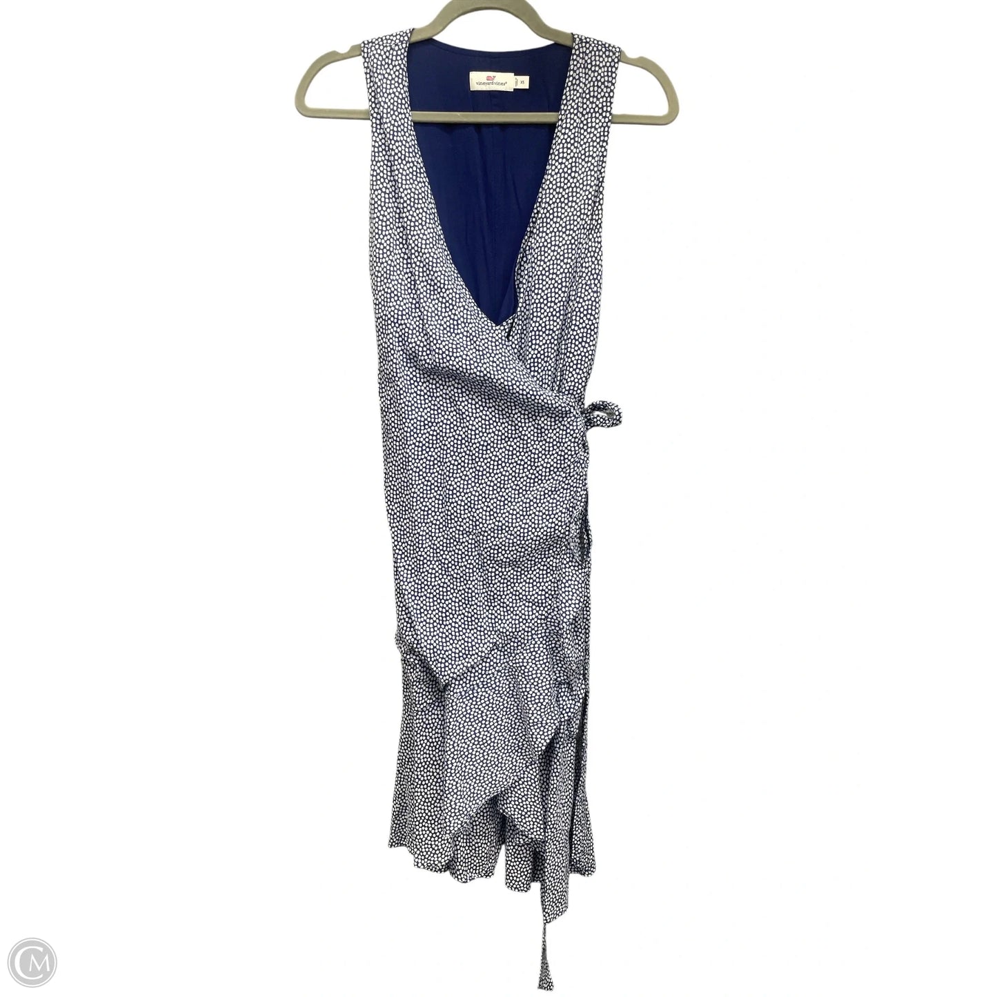 Dress Casual Midi By Vineyard Vines In Blue & White, Size: Xs