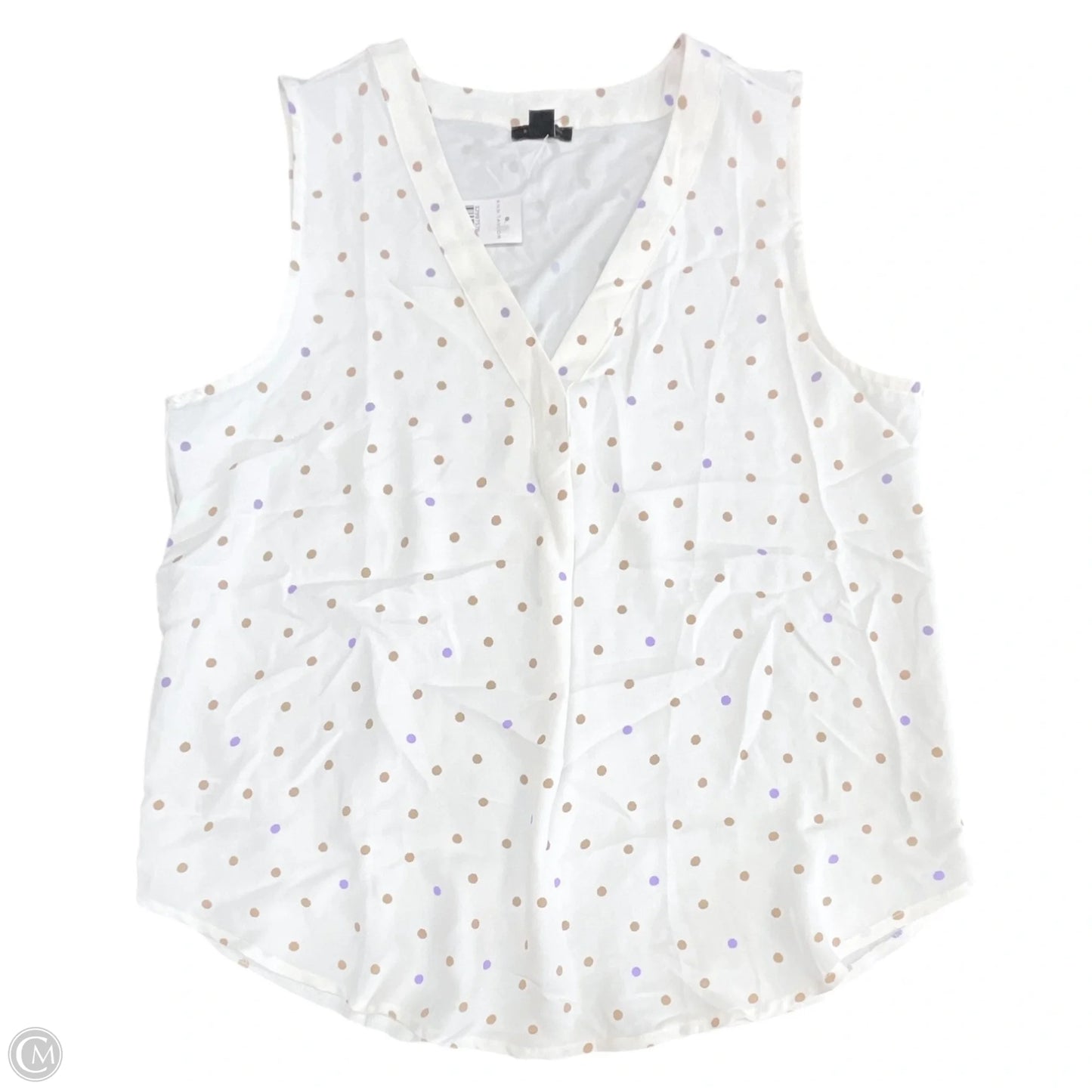 Top Sleeveless By Ann Taylor In White, Size: S