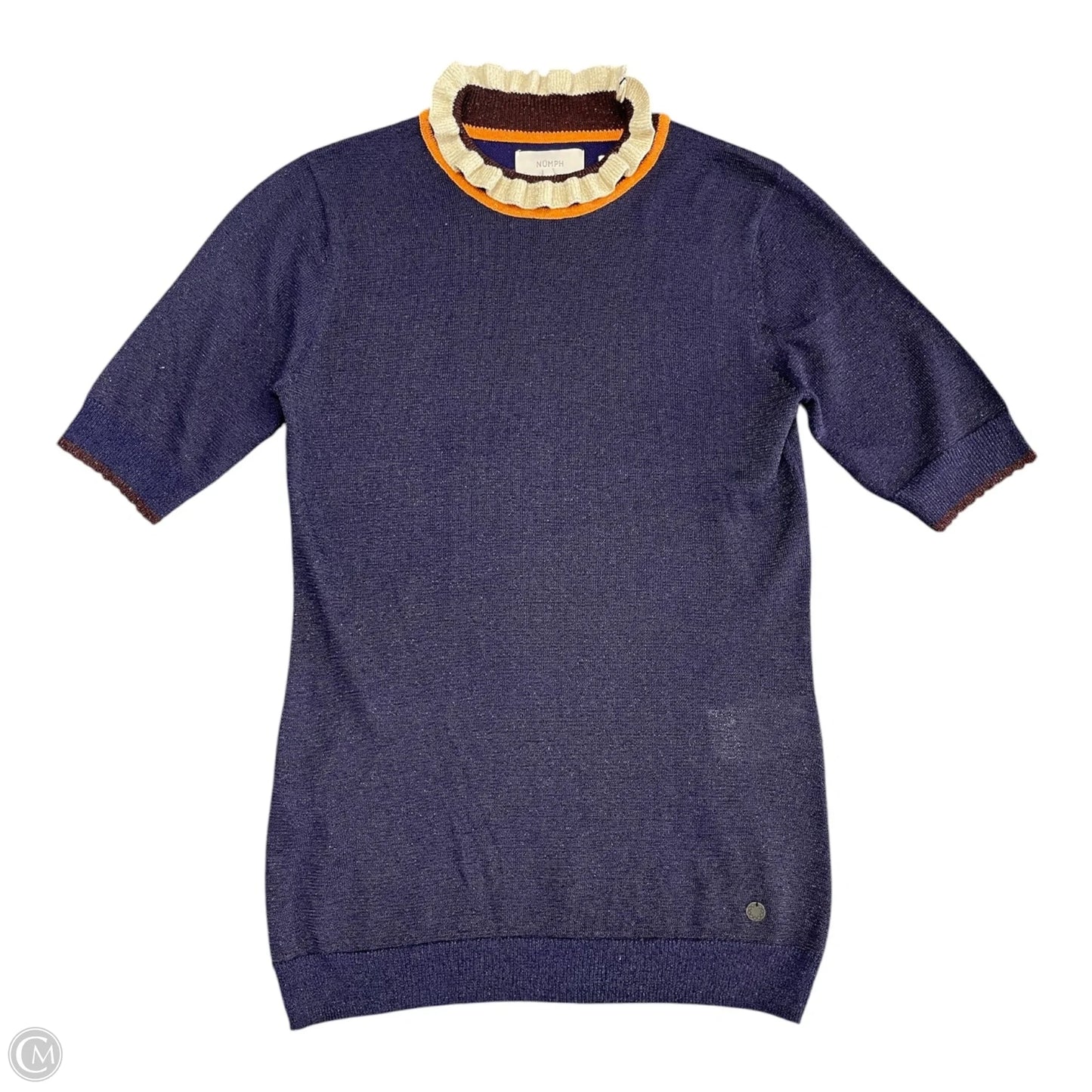 Top Short Sleeve By Numph In Blue, Size: Xs