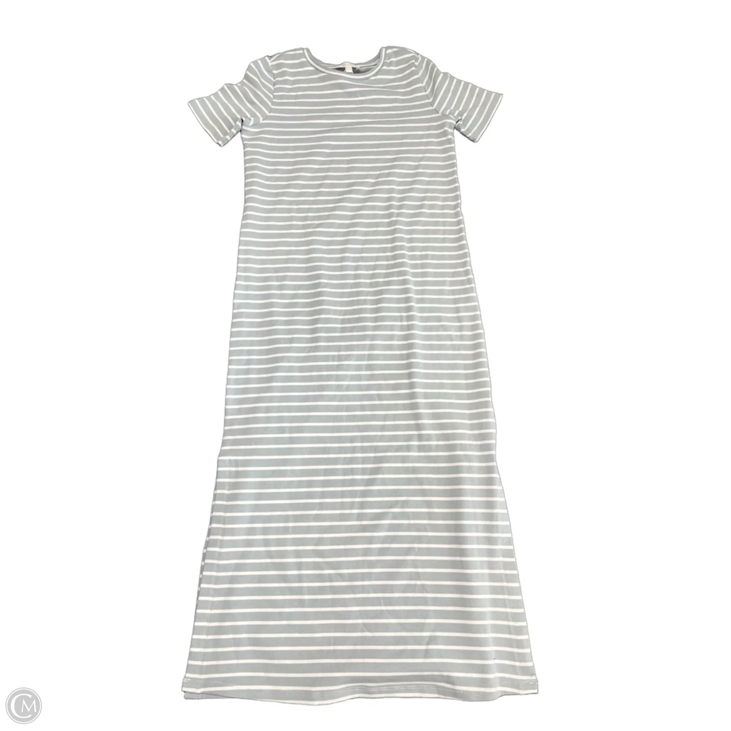 Dress Casual Midi By Cmb In Grey & White, Size: Xs