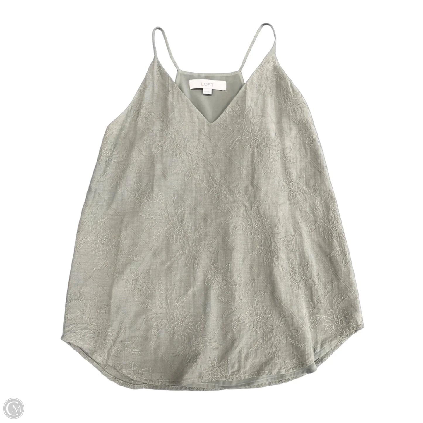 Top Sleeveless By Loft In Green, Size: Xs