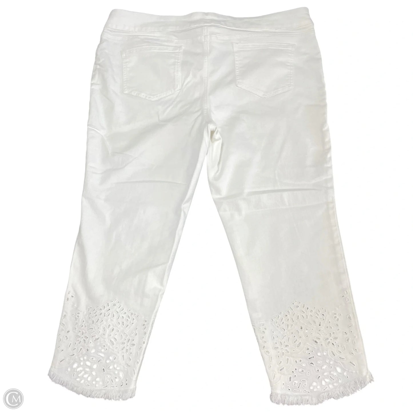 Jeans Jeggings By Chicos In White, Size: 18