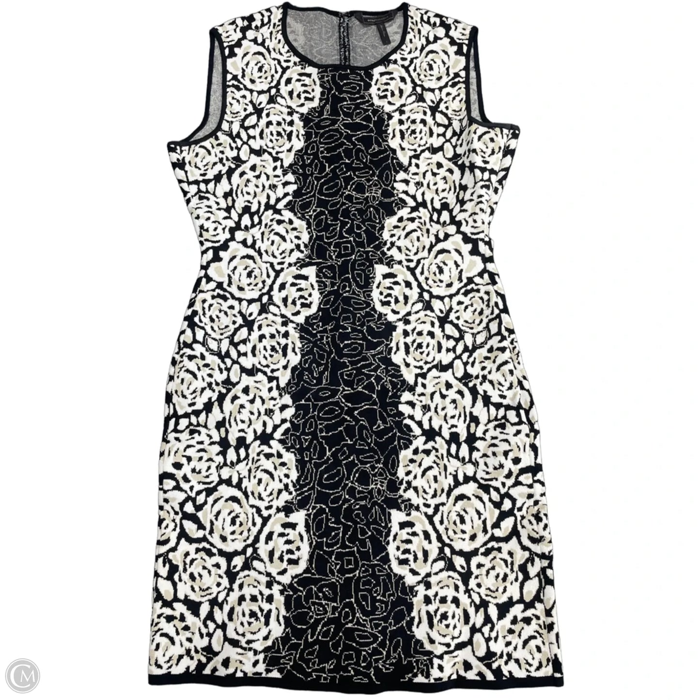 Dress Casual Short By Bcbgmaxazria In Black & Cream, Size: L