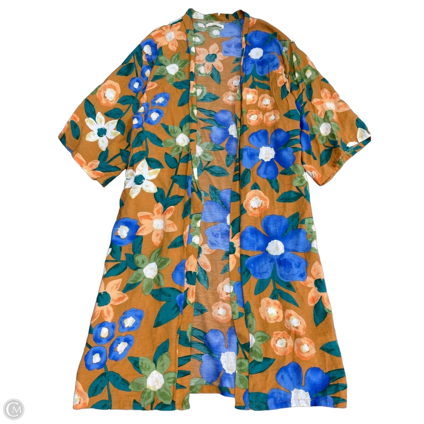 Swimwear Cover-up By Do Everything In Love In Blue & Orange, Size: Osfm