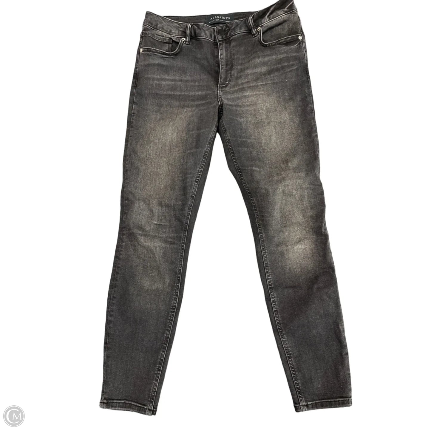 Jeans Designer By All Saints In Black Denim, Size: 8