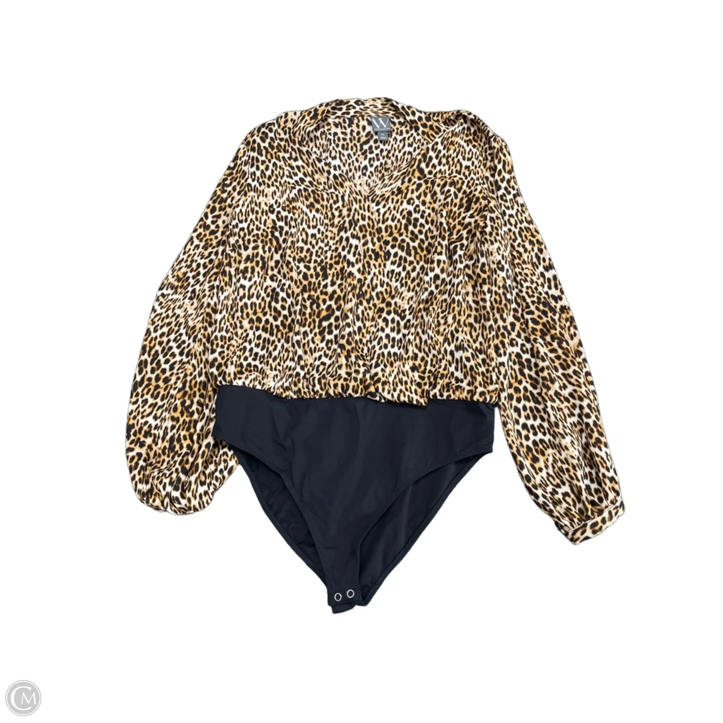 Bodysuit By Worthington In Animal Print, Size: Lp