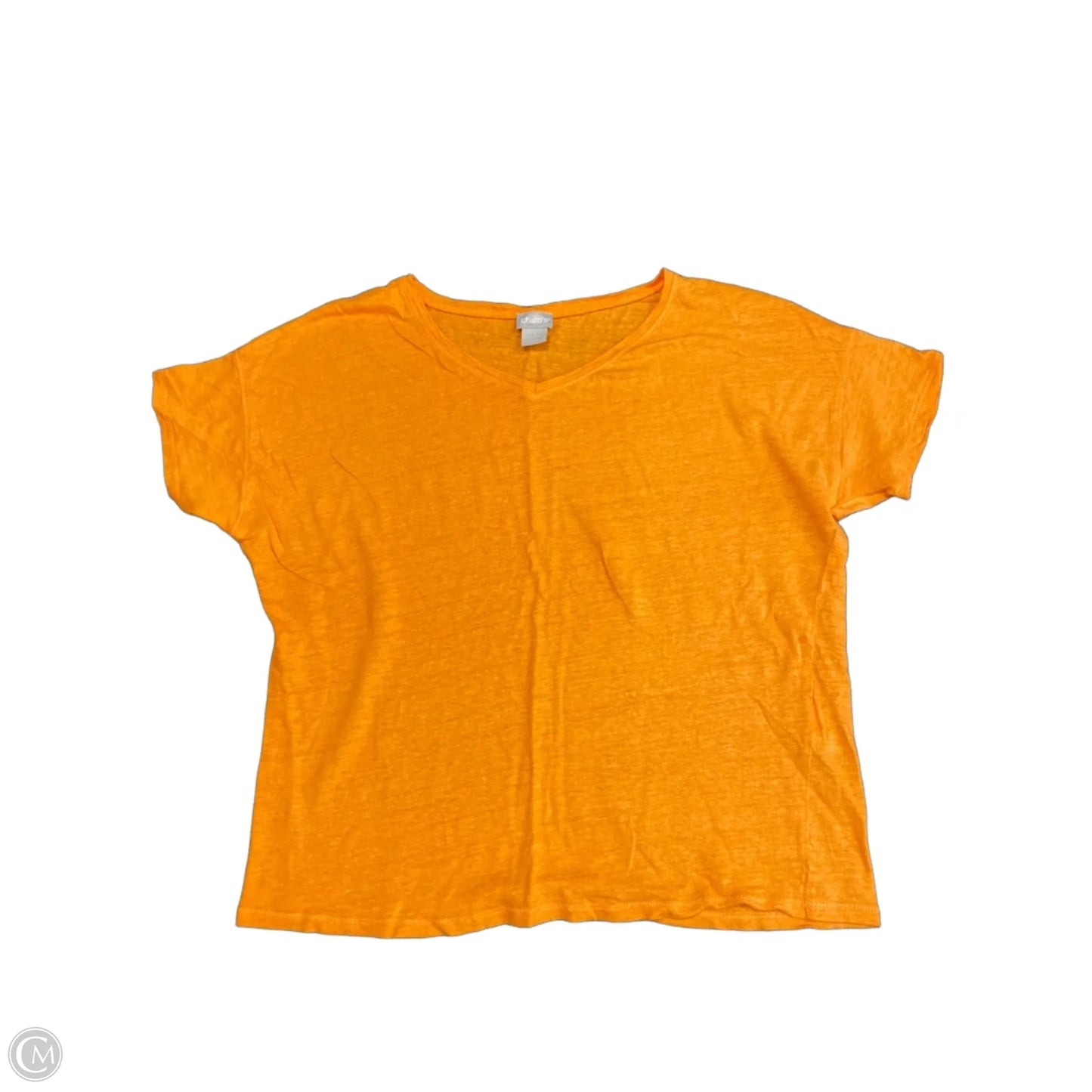 Top Short Sleeve By Chicos In Orange, Size: M