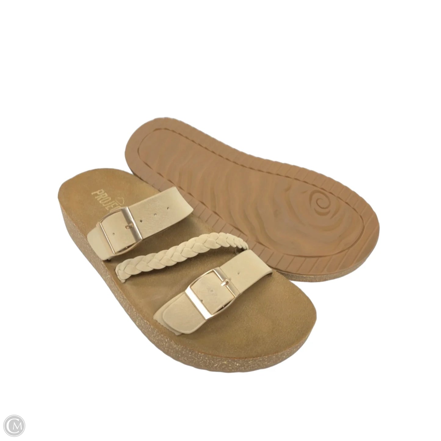 Sandals Flats By Cmc In Beige, Size: 8.5