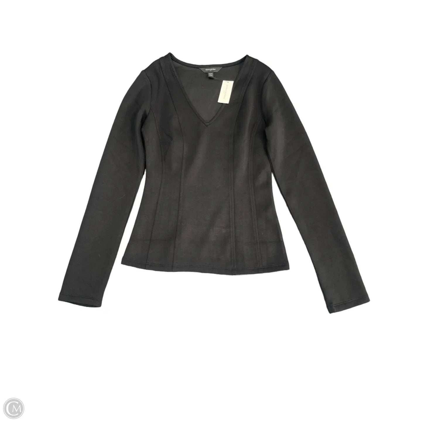 Top Long Sleeve By Banana Republic In Black, Size: Xxs