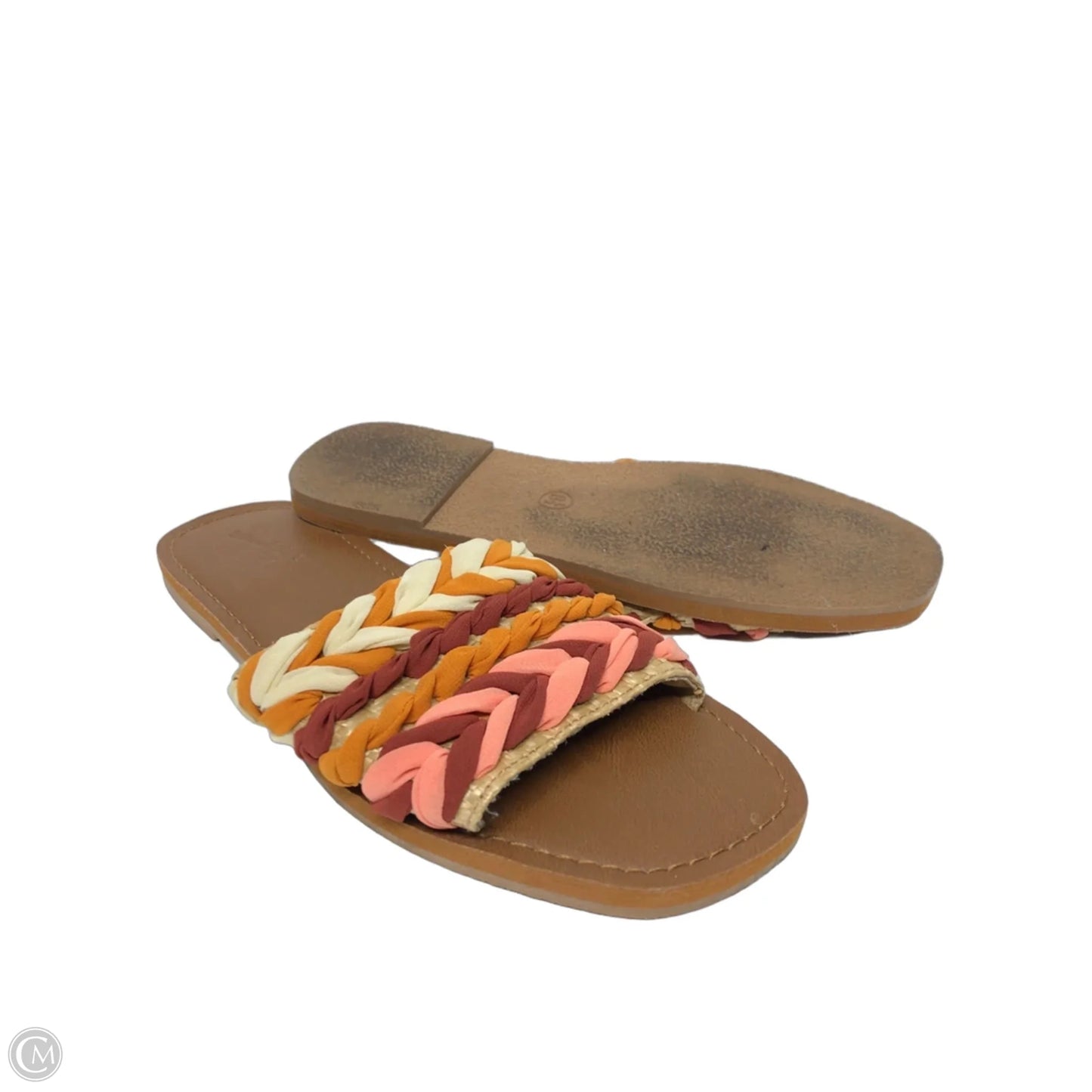 Sandals Flats By Universal Thread In Orange & Red, Size: 8.5