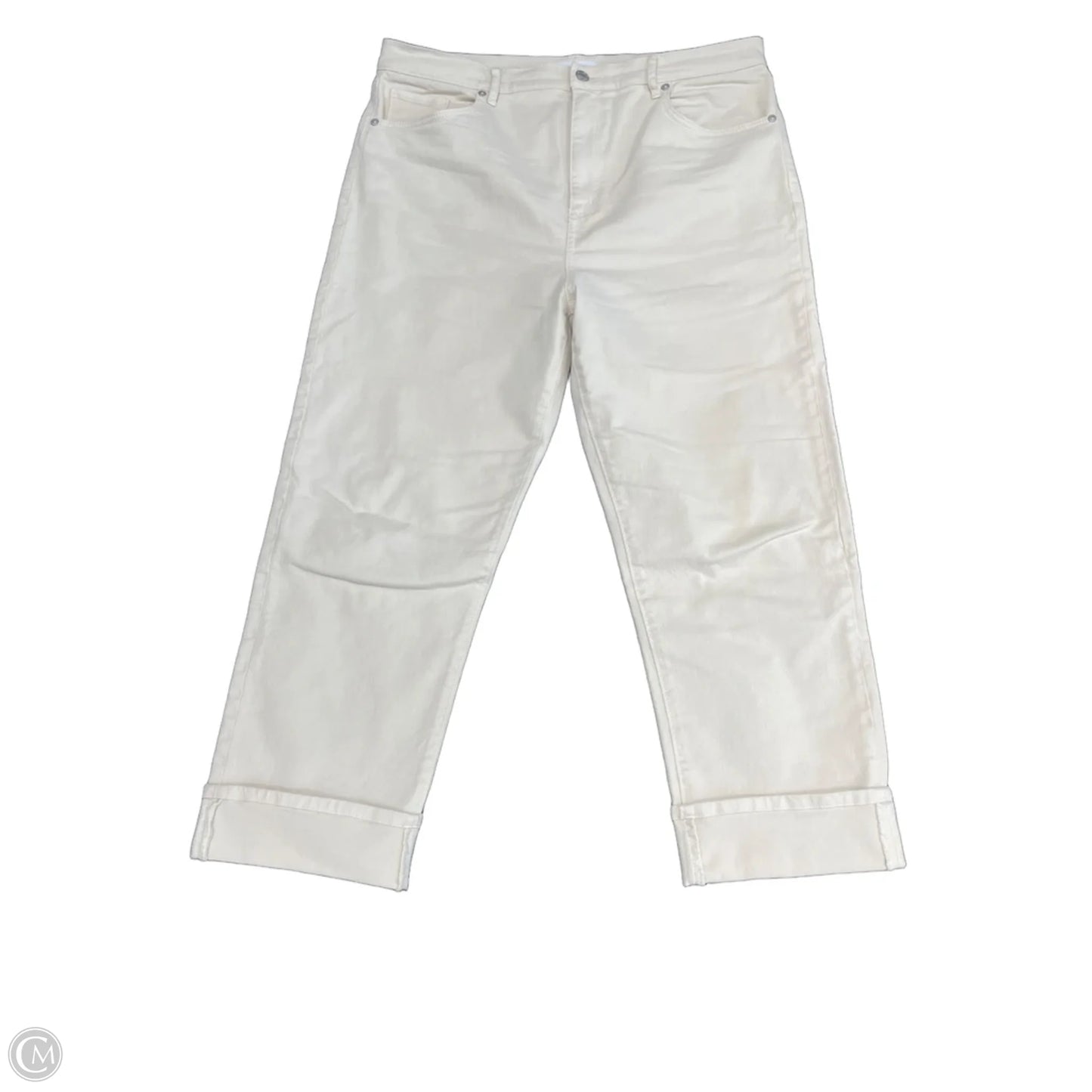 Jeans Straight By Loft In Cream, Size: 14