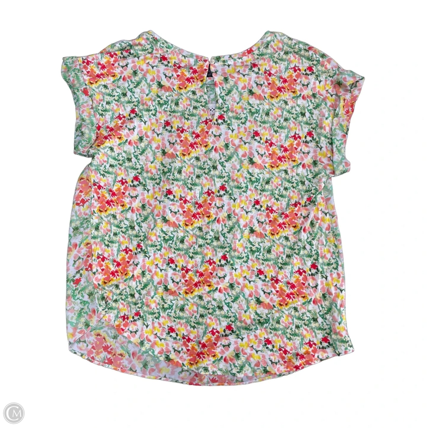 Top Short Sleeve By Loft In Green & Red, Size: S