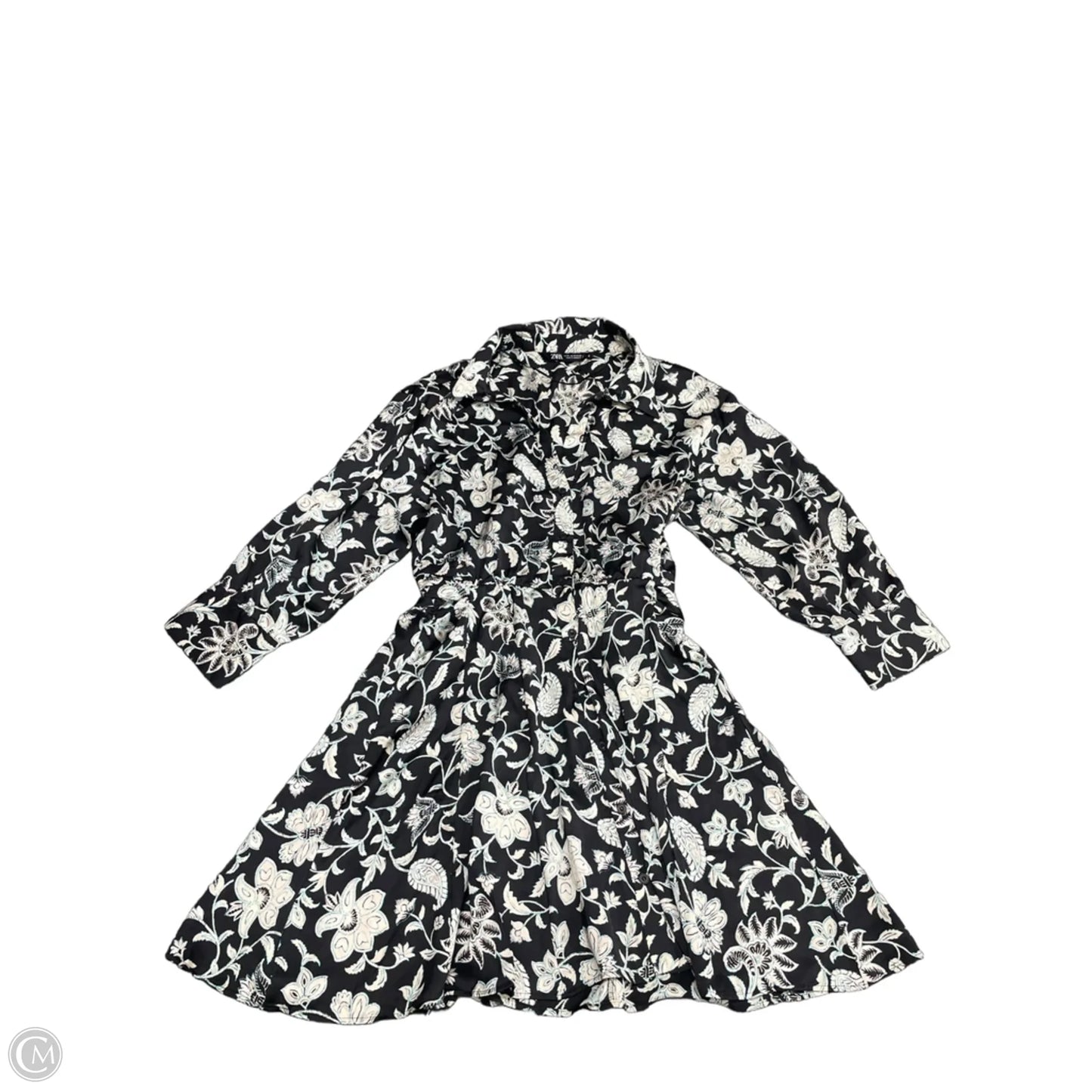 Dress Casual Short By Zara In Black & White, Size: M