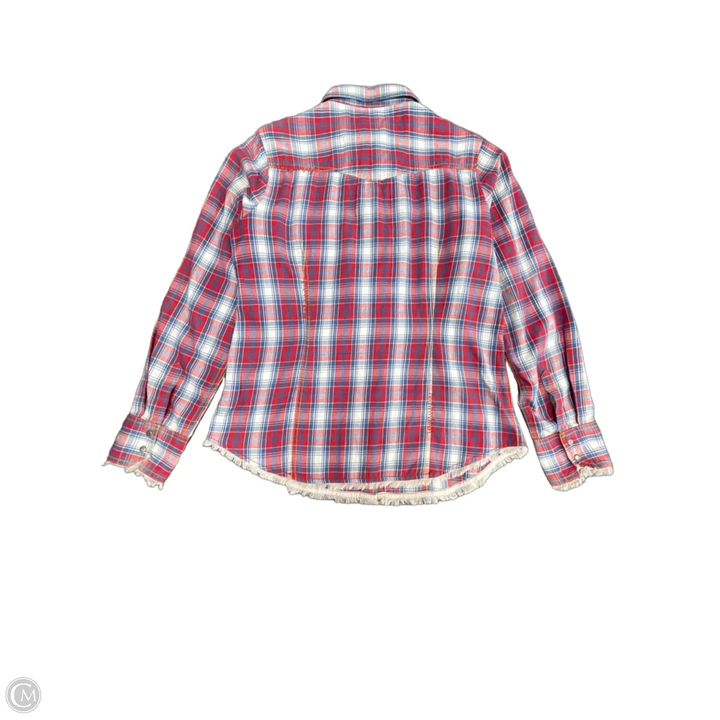 Top Long Sleeve By Clothes Mentor In Blue & Red & White, Size: M