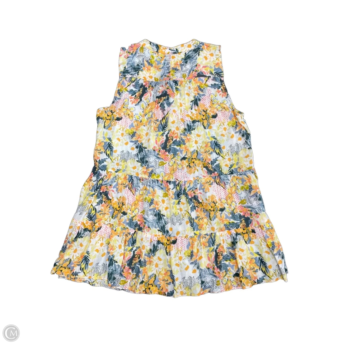 Top Sleeveless By Floreat In Blue & Orange, Size: 4