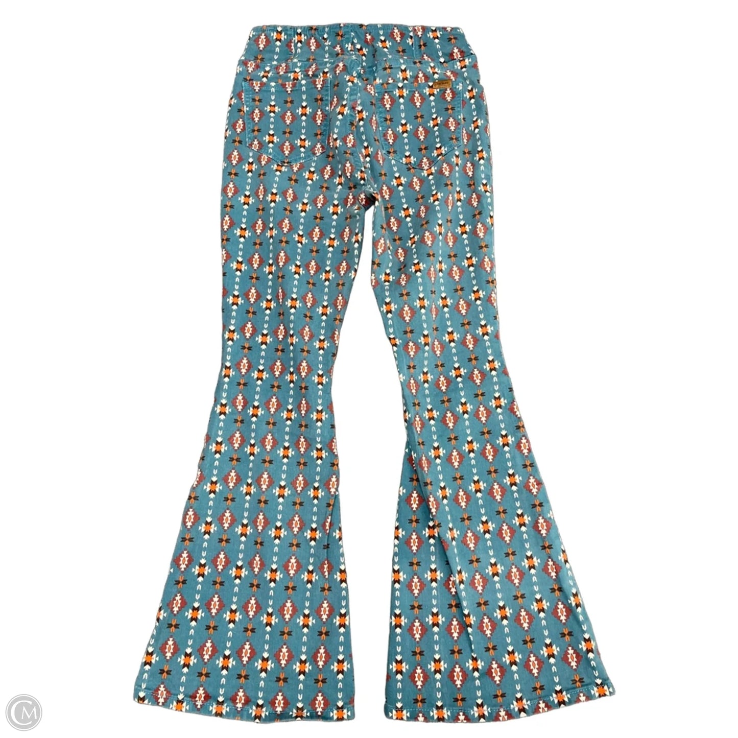 Jeans Flared By Rock & Roll In Blue & Orange, Size: 8