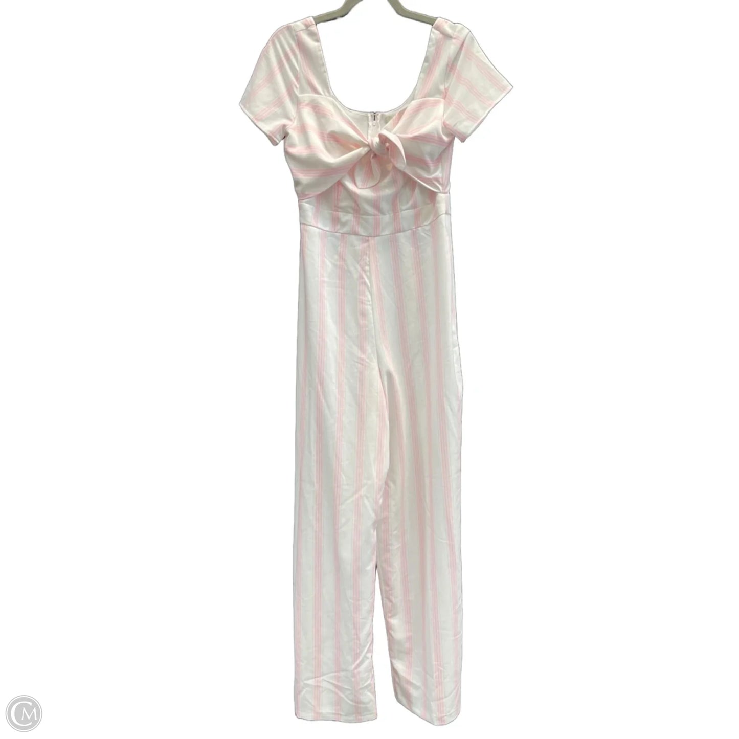 Jumpsuit By Gianni Bini In Pink & White, Size: M