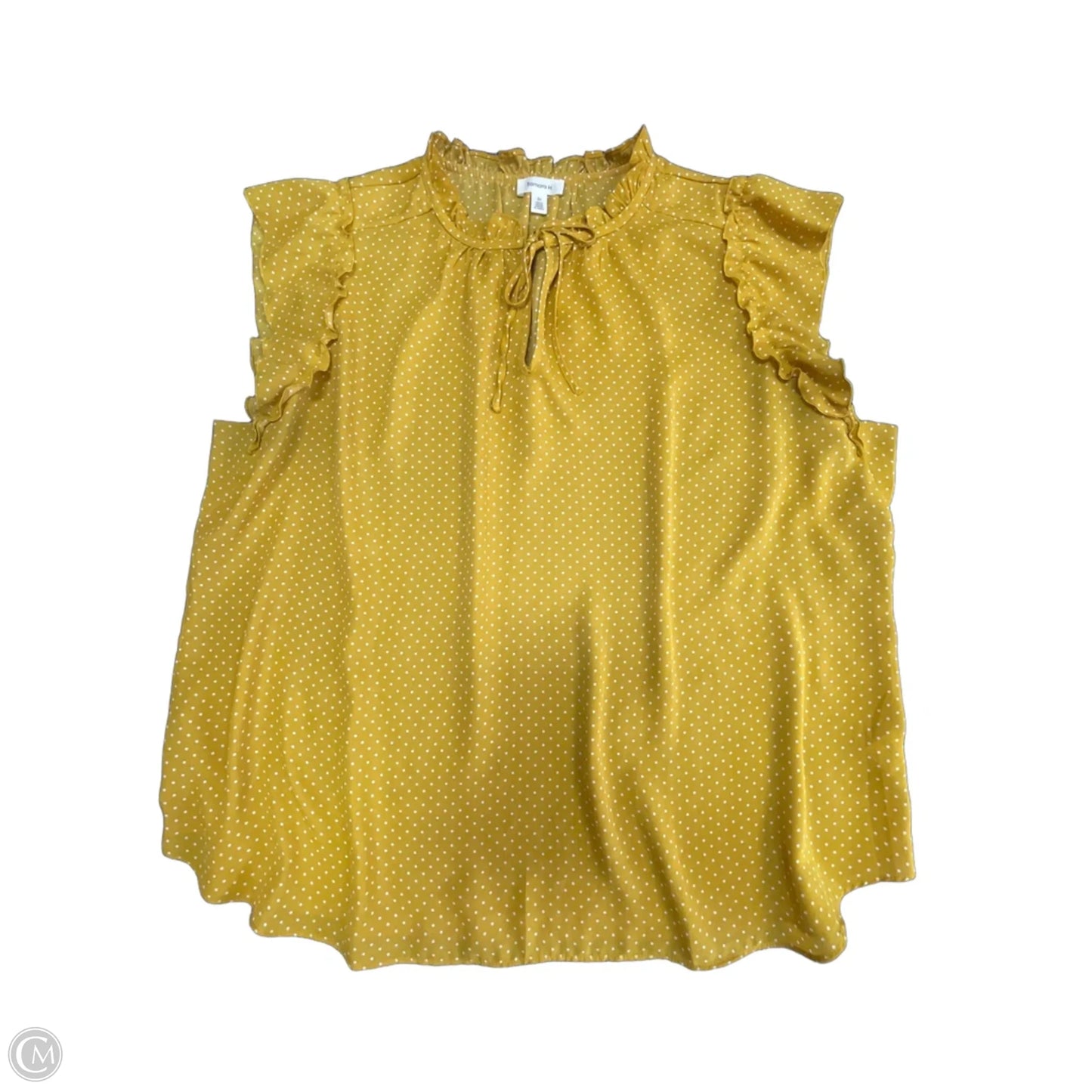 Top Sleeveless By Tamara H In Yellow, Size: 3x
