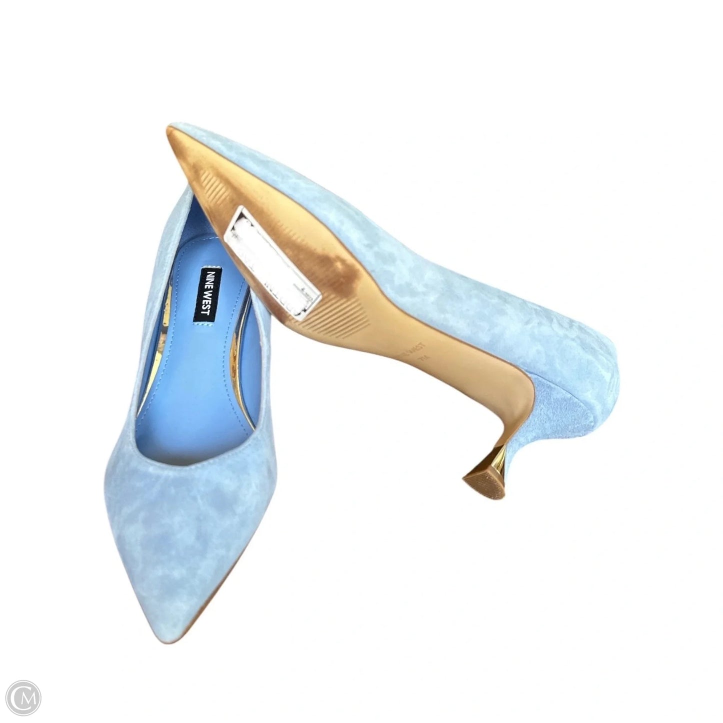 Shoes Heels Block By Nine West In Blue, Size: 7