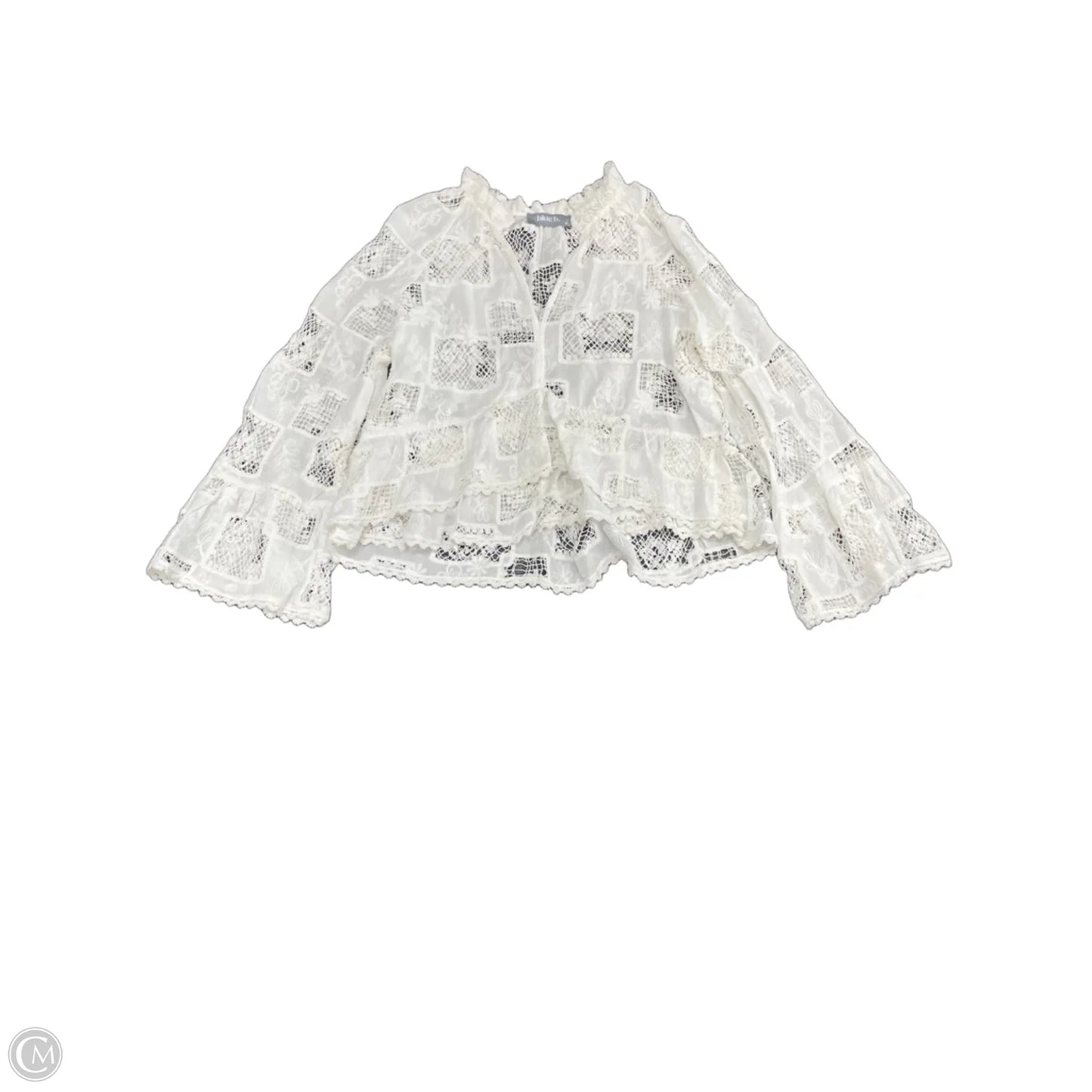 Top Long Sleeve By Blue B In White, Size: M