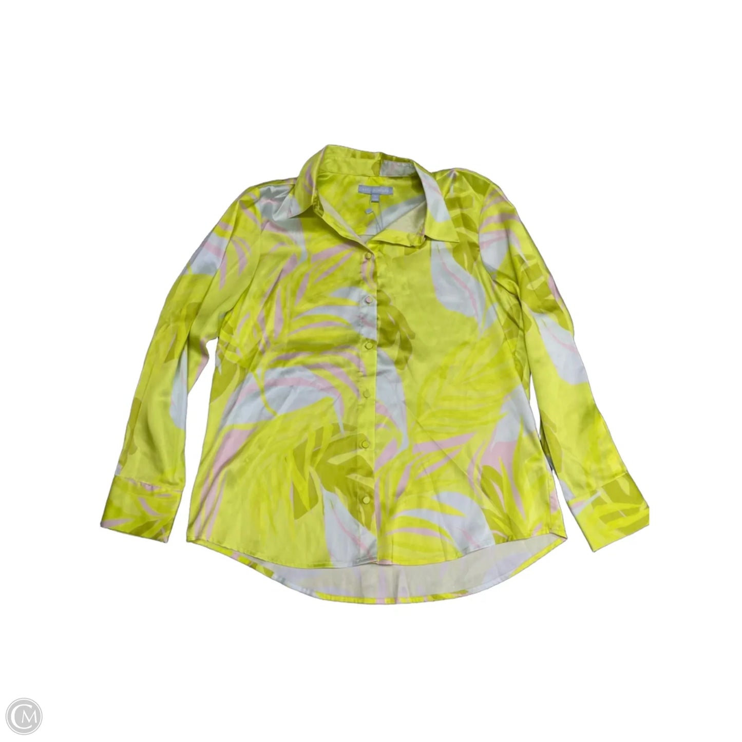 Blouse Long Sleeve By Antonio Melani In Chartreuse, Size: M