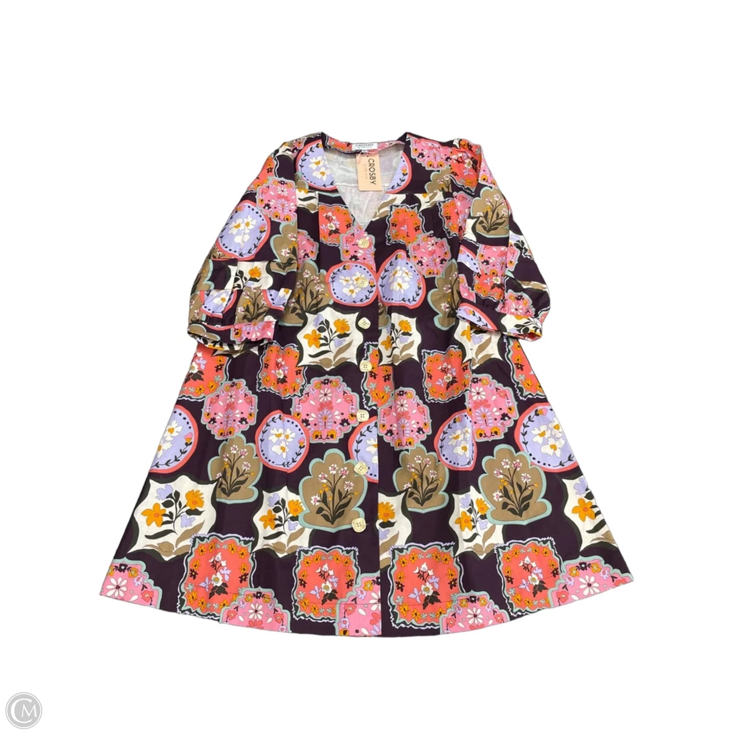 Dress Casual Short By Crosby In Pink & Purple, Size: S