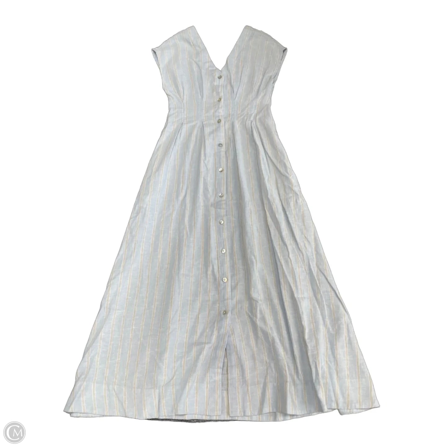 Dress Casual Midi By Isaac Mizrahi In Blue & White, Size: 4